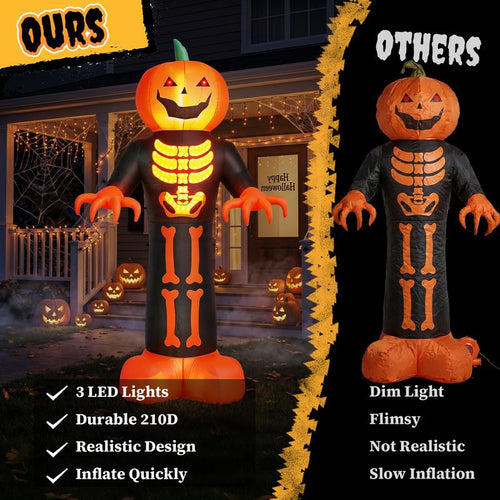 12FT Giant Pumpkin Reaper Inflatable — The One They See From The Road