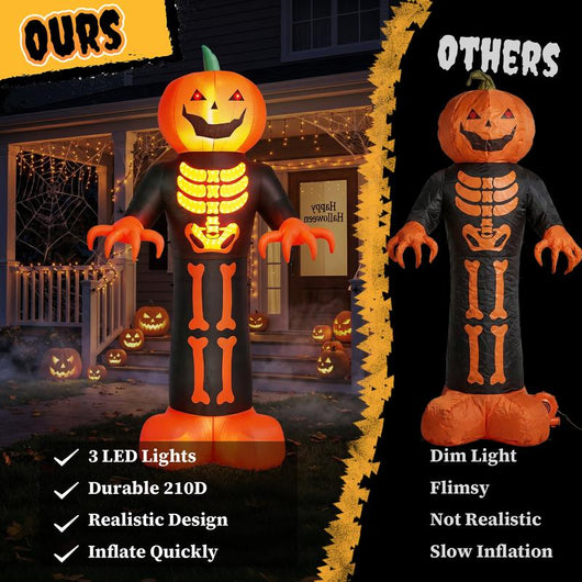 12FT Giant Pumpkin Reaper Inflatable — The One They See From The Road