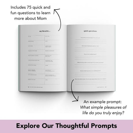 Tell Me Your Life Story, Mom — Guided Memory Journal