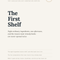 Ebook: The First Shelf — Eight ordinary ingredients, one afternoon