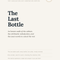 Ebook: The Last Bottle — An honest audit of the cabinet, the arithmetic nobody does