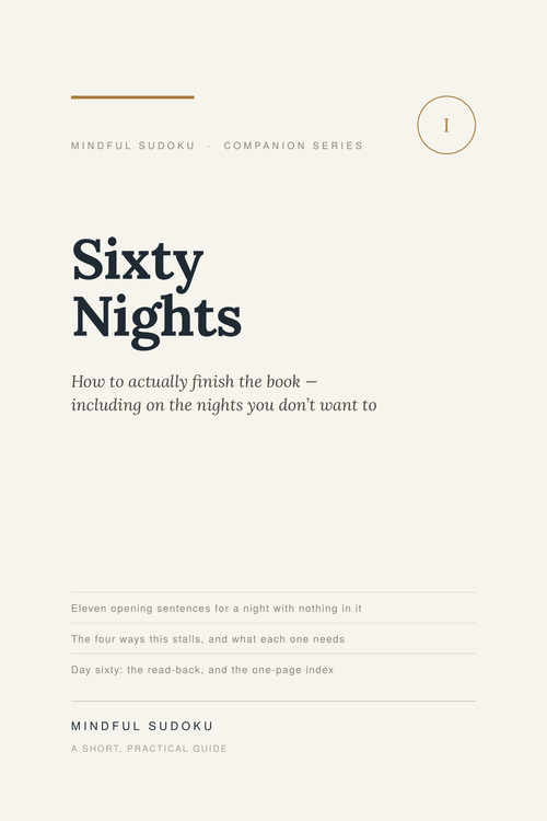 Ebook: Sixty Nights — How to actually finish the book, including on the nights you don't want to