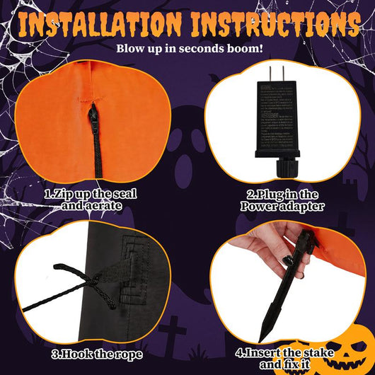 12FT Giant Pumpkin Reaper Inflatable — The One They See From The Road